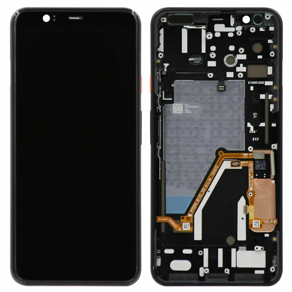 For Google Pixel 4 XL G020P G020 OEM Grade S OLED Screen and Digitizer Assembly + Frame (Without Logo) - White - 1