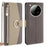 For Infinix Zero 40 4G Case Mirror Wallet Leather Phone Cover with Chain Shoulder Strap - Grey - 1