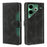 For TECNO Pova 6 Neo Case Leather Wallet Phone Cover with Straw Hat Magnetic Clasp - Black - 1