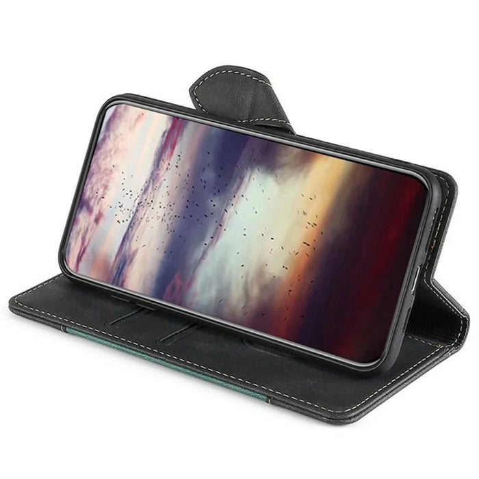 For TECNO Pova 6 Neo Case Leather Wallet Phone Cover with Straw Hat Magnetic Clasp - Black - 3