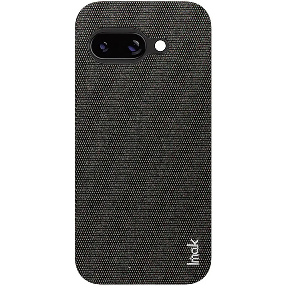 IMAK Ruiyi Series for Google Pixel 9a Case Fabric Texture Leather+PC Phone Back Cover - Black - 6