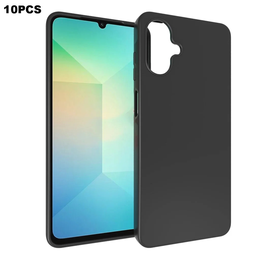 10Pcs  /  Pack For Samsung Galaxy A25 5G (Global) (161.0 x 76.5 x 8.3mm) Case Anti Fingerprint Soft TPU Protective Cover - Black - 1