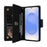 For Samsung Galaxy S25 Edge Case Zipper Wallet Leather Stand Phone Cover Rivet Decor - Black - 2