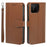 For Asus ROG Phone 9 5G Wallet Case Magnetic Snap Leather Phone Cover with Strap - Brown - 1
