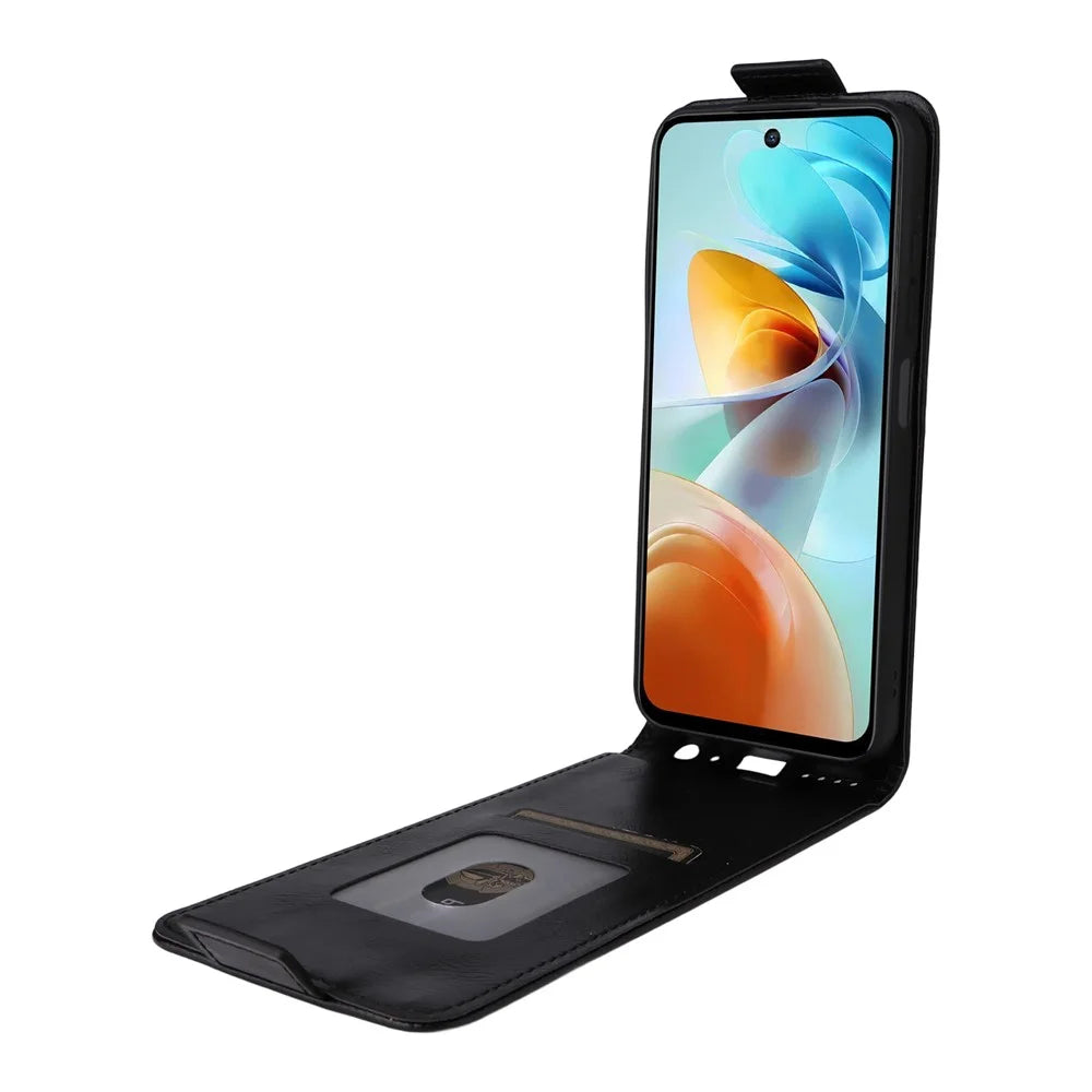 For ZTE nubia Music 2 Stand Case Magnetic Clasp Vertical Flip Leather Phone Cover with Card Holder - Black - 2