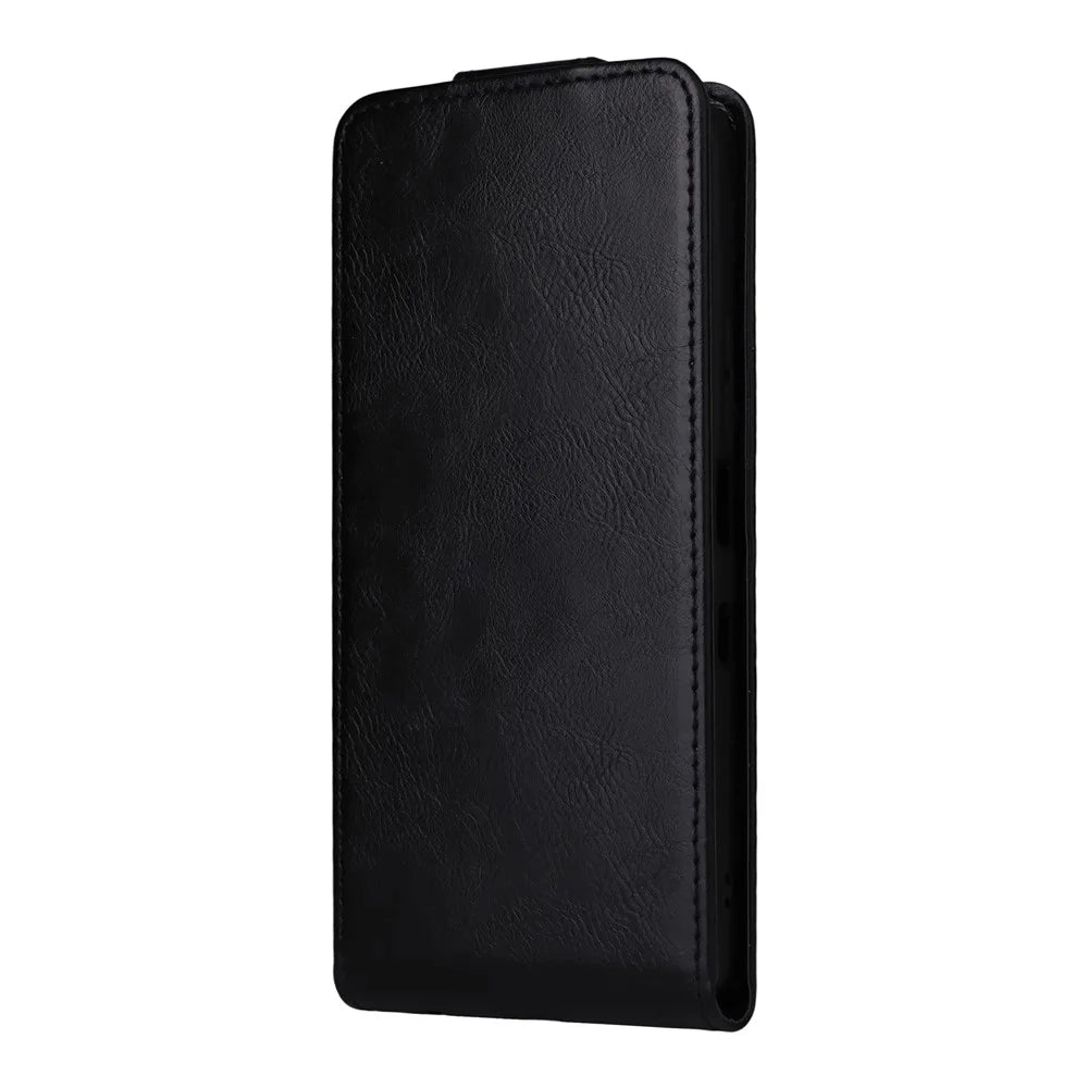 Leather Case For TCL 50 NxtPaper 5G / 50 Pro NxtPaper 5G / 60 XE Stand Magnetic Clasp Vertical Flip Phone Cover with Card Holder - Black - 7