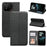For Asus ROG Phone 9 5G Wallet Phone Case Checkered Pattern Imprint Leather Flip Cover with Wrist Strap - Black - 5