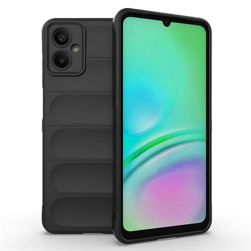 For Samsung Galaxy A06 5G Case Anti-Drop Soft TPU Rugged Phone Back Cover - Black - 1