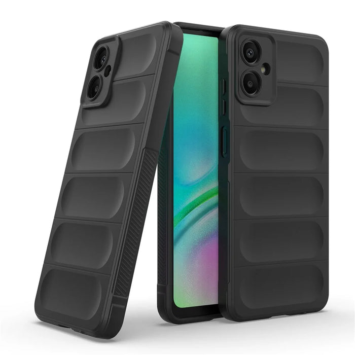 For Samsung Galaxy A06 5G Case Anti-Drop Soft TPU Rugged Phone Back Cover - Black - 2