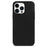 For iPhone 14 Pro Max Solid Silicone Shock-Absorb Case Soft Anti-Scratch Fiber Lining Cushion Shell Phone Cover - Black - 1