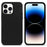 For iPhone 14 Pro Max Solid Silicone Shock-Absorb Case Soft Anti-Scratch Fiber Lining Cushion Shell Phone Cover - Black - 2