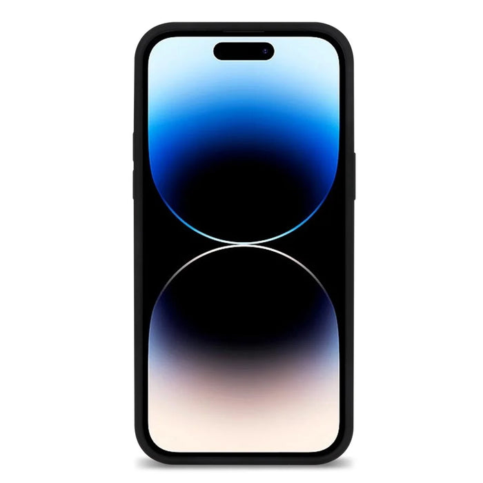 For iPhone 14 Pro Max Solid Silicone Shock-Absorb Case Soft Anti-Scratch Fiber Lining Cushion Shell Phone Cover - Black - 4