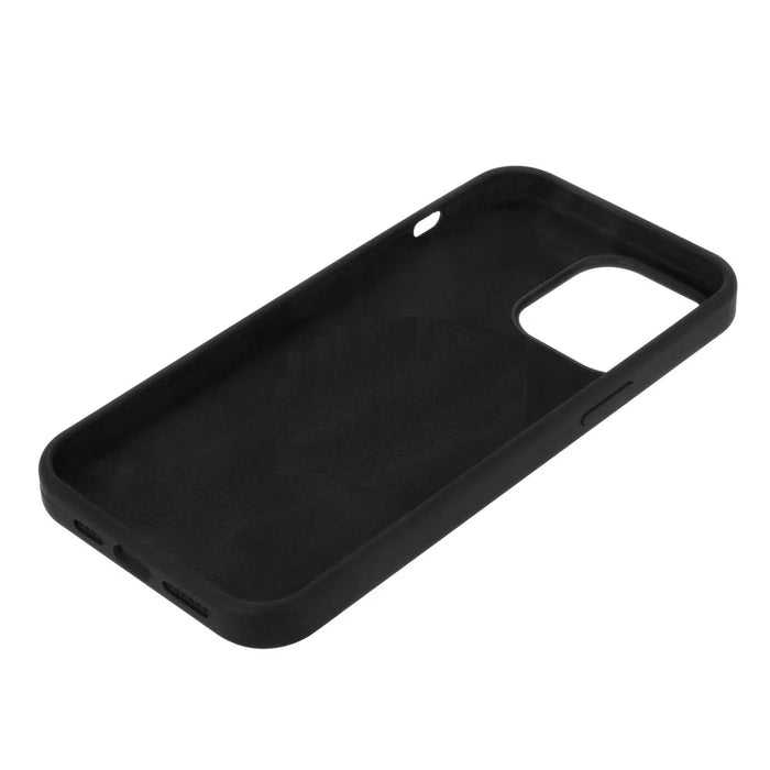 For iPhone 14 Pro Max Solid Silicone Shock-Absorb Case Soft Anti-Scratch Fiber Lining Cushion Shell Phone Cover - Black - 6