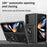 For Samsung Galaxy Z Fold7 5G Case with Slide Camera Lid PC + TPU Kickstand Phone Cover - Black - 3