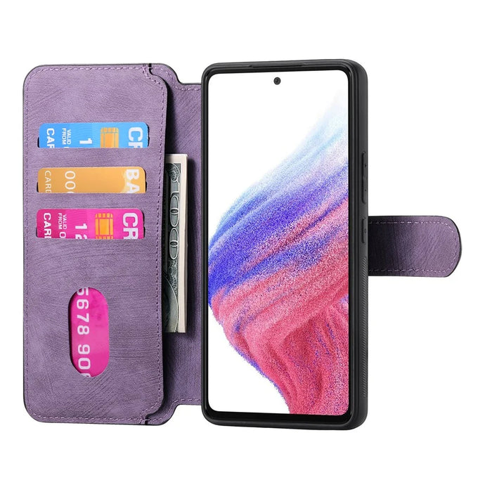 CASENEO For Samsung Galaxy A14 5G Magnetic Case  Detachable Leather Phone Wallet Cover  - Purple - 4