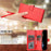 For iPhone 17e / 16e Leather Case Zipper Wallet Stand Shockproof Phone Cover with Wrist Strap - Red - 7