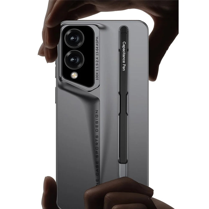 GKK For Samsung Galaxy S25 Edge Case with Stylus Slim Hard PC Protective Phone Cover - Titanium Grey - 6