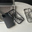 For iPhone 16 Pro Case Electroplated TPU Phone Shell Hollow Heat Dissipation Fish Bone Design - Black - 3