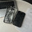 For iPhone 16 Pro Max Case Matte TPU Phone Shell Hollow Heat Dissipation Fish Bone Design - Black - 4