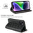 Auto-absorbed Magnetic Phone Case For iPhone 14, Drop-proof Top Layer Cowhide Leather Crocodile Texture Cell Phone Wallet Cover - Black - 2