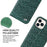 Anti-fall Phone Case For iPhone 14 Pro, Top Layer Cowhide Leather Crocodile Texture Cell Phone Wallet Cover with Foldable Stand - Green - 6