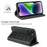 For iPhone 14 Plus Auto-absorbed Magnetic Phone Case Wallet Stand Anti-scratch Top Layer Cowhide Leather Crocodile Texture Cell Phone Cover - Black - 2