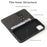 For iPhone 14 Plus Auto-absorbed Magnetic Phone Case Wallet Stand Anti-scratch Top Layer Cowhide Leather Crocodile Texture Cell Phone Cover - Black - 5