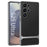 GKK For Samsung Galaxy S25 Ultra Case Woven Pattern Electroplating TPU + PC + PU Phone Back Cover - Black - 1