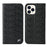 Protective Phone Case For iPhone 14 Pro Max Wallet Stand Auto-absorbed Magnetic Top Layer Cowhide Leather Crocodile Texture Cell Phone Cover - Black - 1