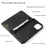 FIERRE SHANN Phone Case for iPhone 14 Pro, Top Layer Cowhide Leather Wallet Stand Shockproof Cell Phone Cover - Black - 3