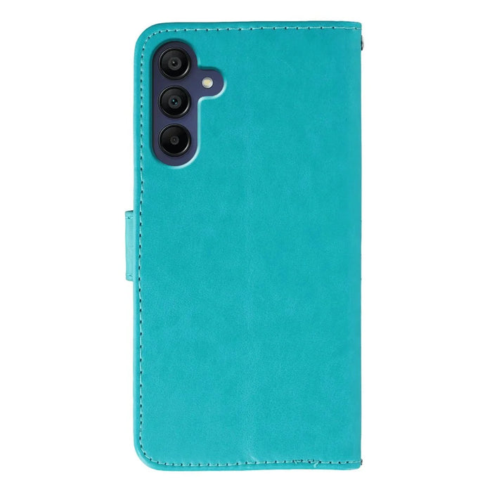 For Samsung Galaxy A06s Cases PU Leather Flip Wallet Phone Cover with Strap - Blue - 5