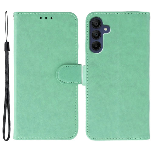 For Samsung Galaxy A36 5G Cases PU Leather Flip Wallet Phone Cover with Strap - Green - 1