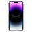 FIERRE SHANN For iPhone 14 Pro Waxy PU Leather Coated Hard PC Phone Case Card Holder Back Cover - Grey - 2