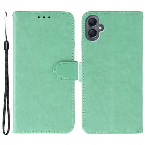 For Samsung Galaxy A08 5G / A08 4G / A07 4G / A06 4G / A06 5G Cases PU Leather Flip Wallet Phone Cover with Strap - Green - 1