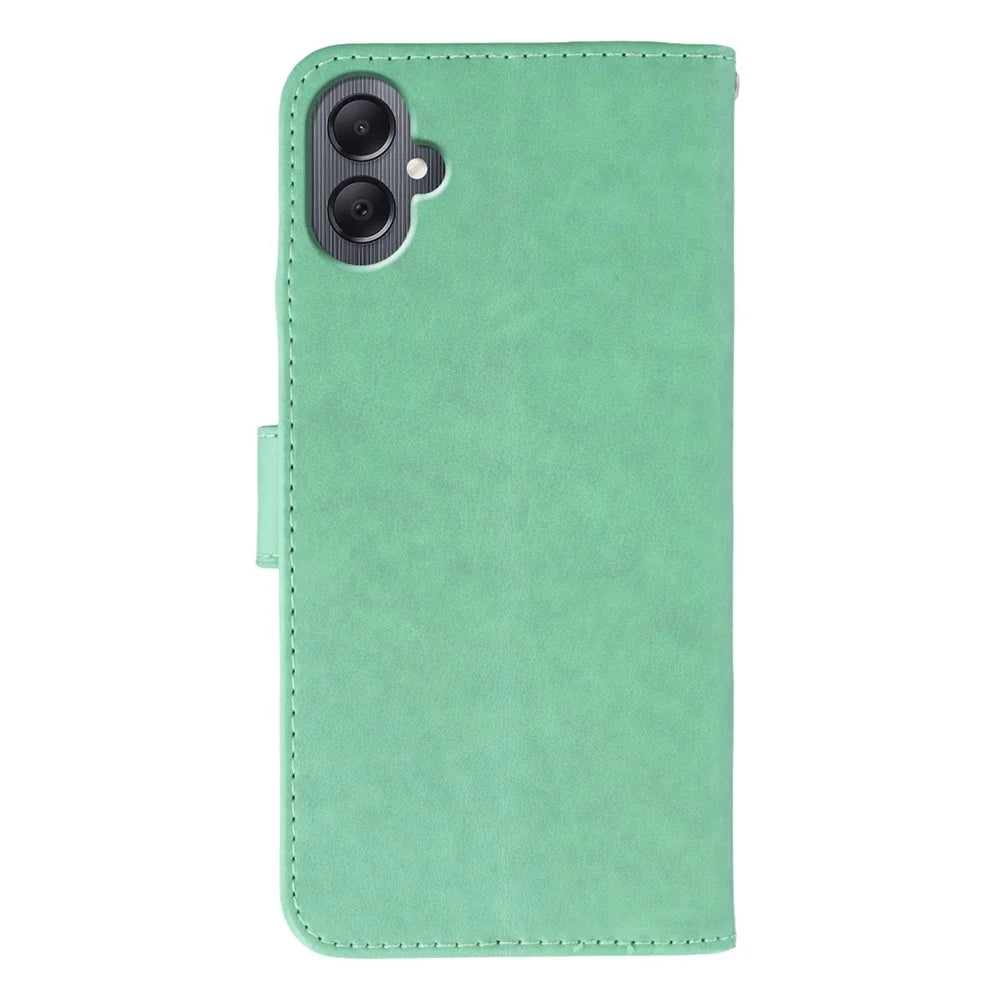 For Samsung Galaxy A08 5G / A08 4G / A07 4G / A06 4G / A06 5G Cases PU Leather Flip Wallet Phone Cover with Strap - Green - 5