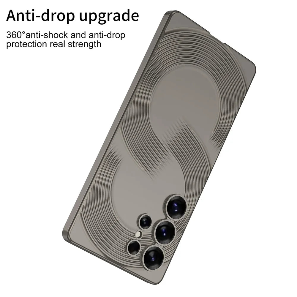 GKK For Samsung Galaxy S25 Ultra Case Hard PC Ultra Slim Phone Back Cover S-Shape Design - Titanium Grey - 4