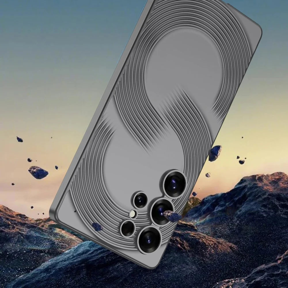 GKK For Samsung Galaxy S25 Ultra Case Hard PC Ultra Slim Phone Back Cover S-Shape Design - Titanium Grey - 6