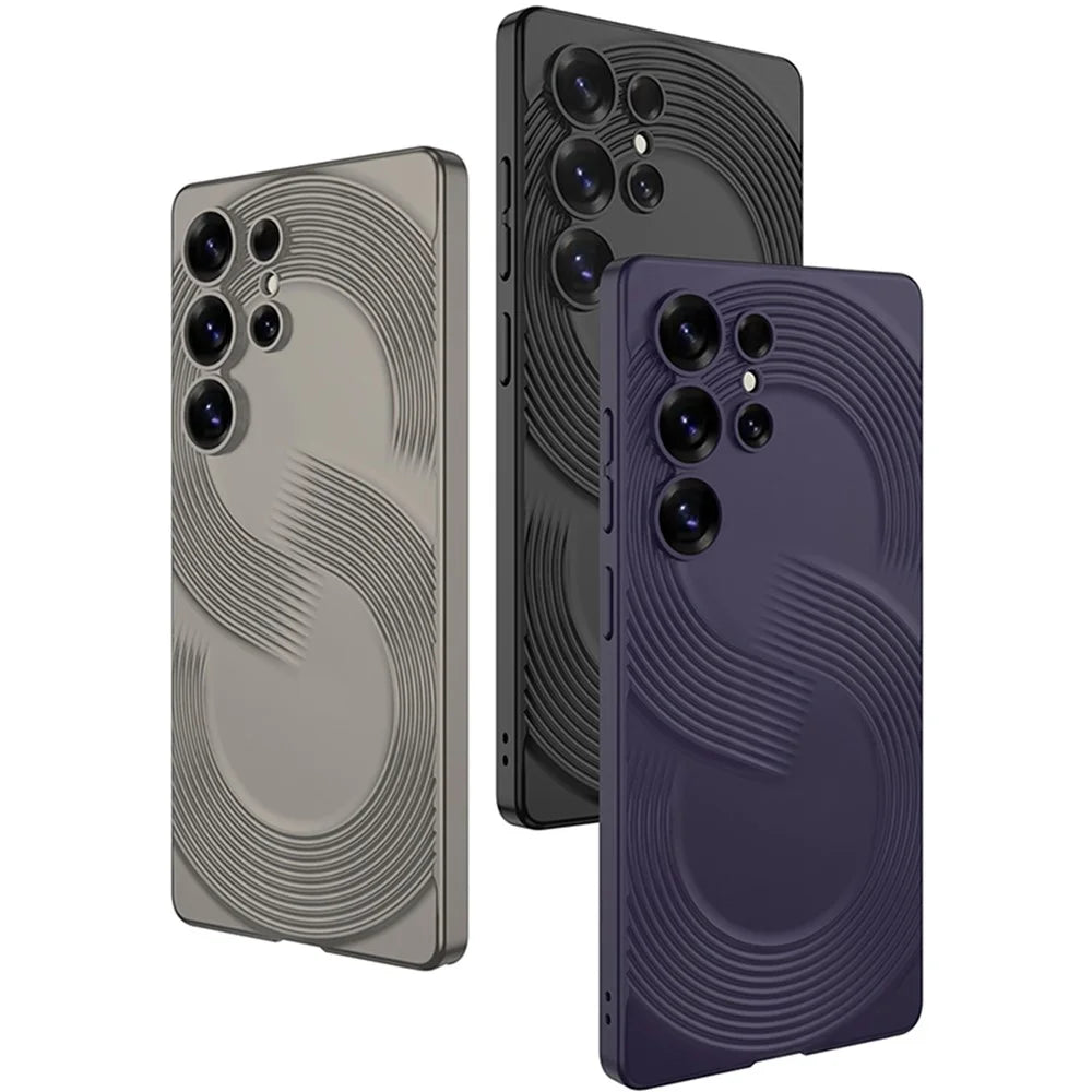 GKK For Samsung Galaxy S25 Ultra Case Hard PC Ultra Slim Phone Back Cover S-Shape Design - Titanium Grey - 7
