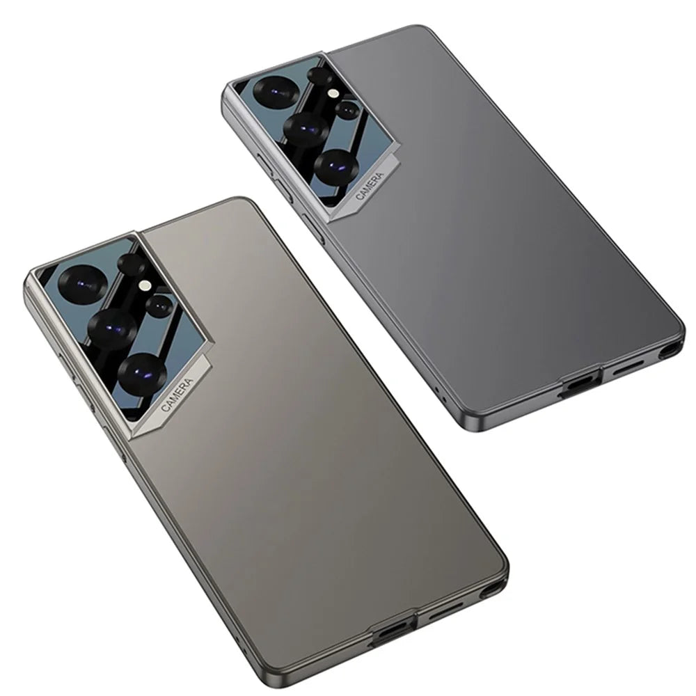 GKK For Samsung Galaxy S25 Ultra Case TPU + PC Slim Phone Cover with Glass Lens Film - Grey - 6