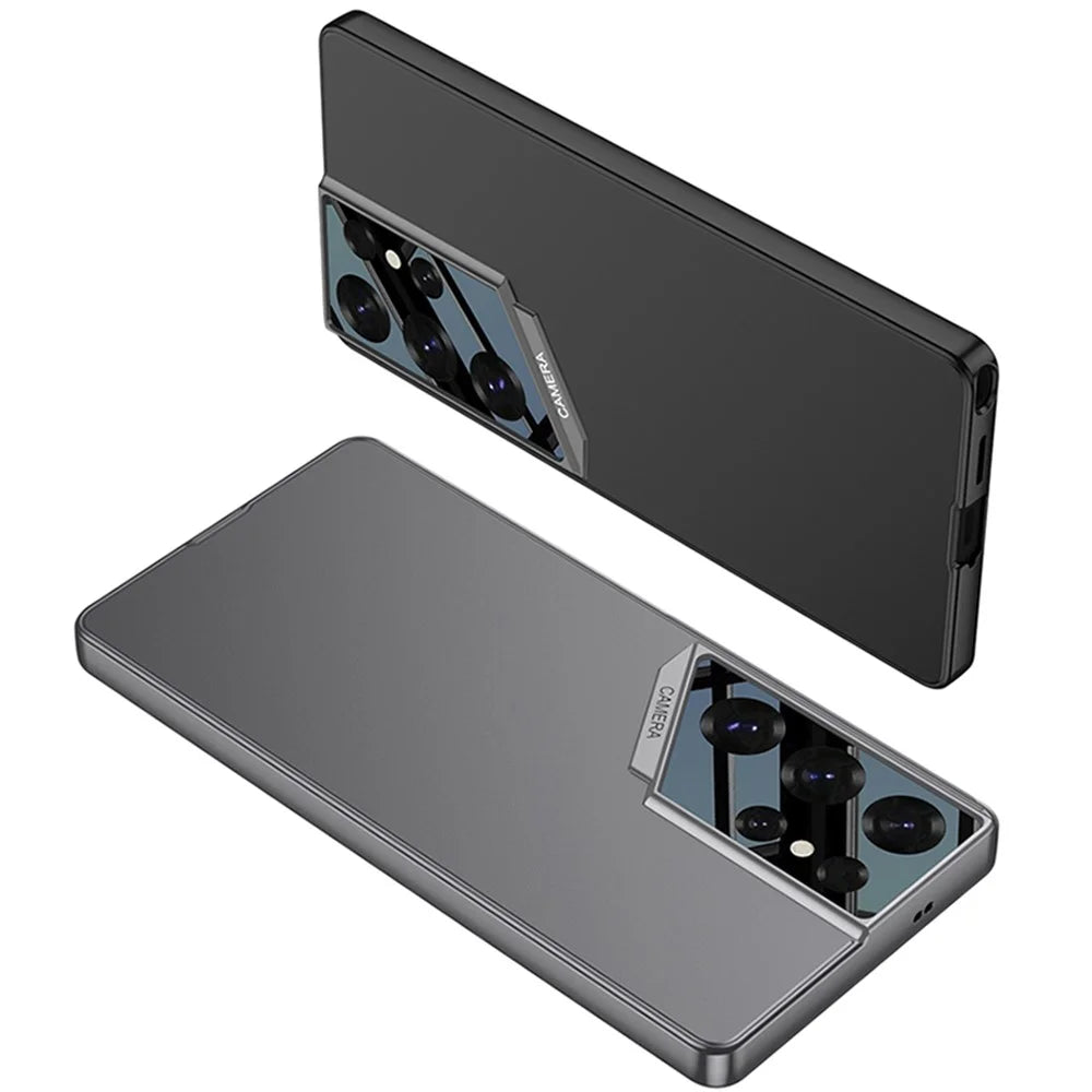 GKK For Samsung Galaxy S25 Ultra Case TPU + PC Slim Phone Cover with Glass Lens Film - Grey - 7