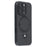 For iPhone 16 Pro Case Kickstand TPU PC Leather Phone Back Cover with AI Button - Black - 1