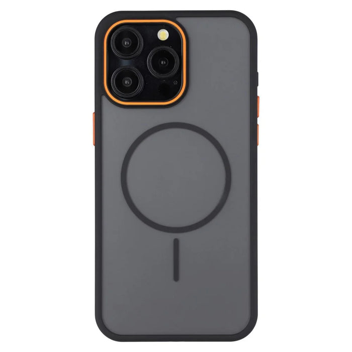 For iPhone 15 Pro Max Magnetic Case Skin Touch TPU + PC Phone Back Cover - Black - 3
