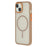 For iPhone 15 Magnetic Case Skin Touch TPU + PC Phone Back Cover - Brown - 4
