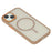 For iPhone 15 Magnetic Case Skin Touch TPU + PC Phone Back Cover - Brown - 6
