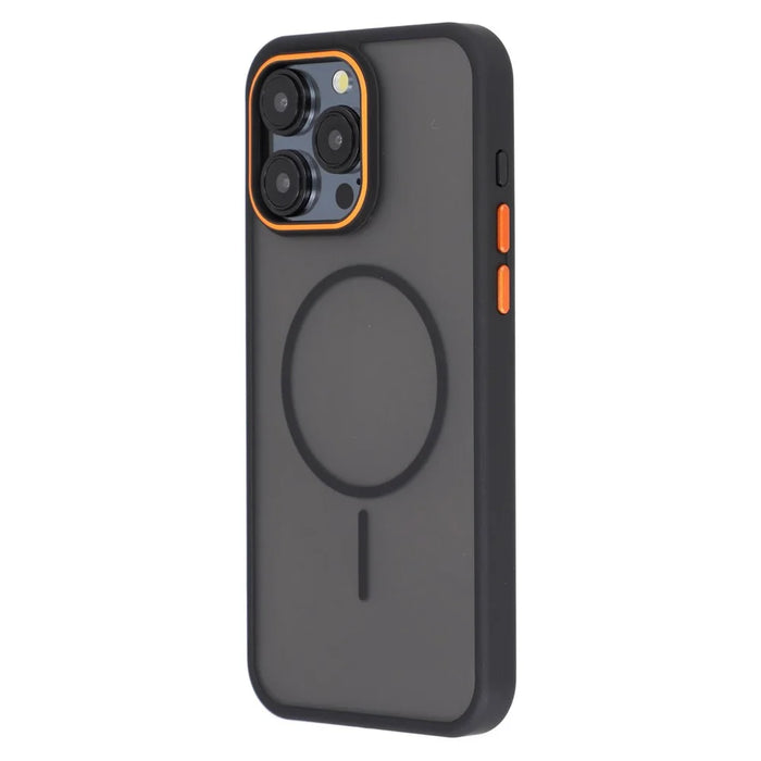 For iPhone 15 Pro Magnetic Case Skin Touch TPU + PC Phone Back Cover - Black - 4