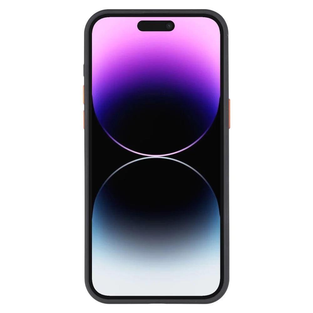 For iPhone 14 Pro Magnetic Case Skin Touch TPU + PC Phone Back Cover - Black - 2