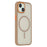 For iPhone 14  /  13 Magnetic Case Skin Touch TPU + PC Phone Back Cover - Brown - 1