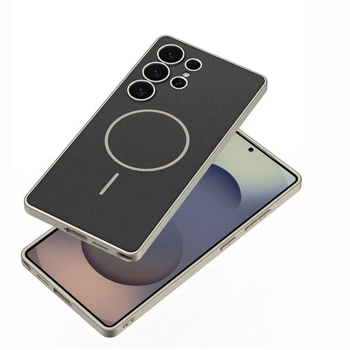 GKK For Samsung Galaxy S25 Ultra Magnetic Case Protective PU + TPU + PC Phone Back Cover - Titanium Black - 2