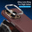 GKK For iPhone 16 Pro Case Compatible with MagSafe Metal + PC Phone Back Cover Carbon Fiber Texture - Red  /  Black - 4
