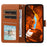 For Google Pixel 9a Case RFID Blocking Leather Wallet Flip Phone Cover with Wrist Strap - Light Brown - 2